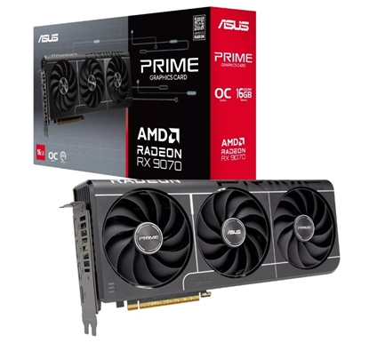 Attēls no Graphics Card|ASUS|AMD|Radeon RX 9070|16 GB|GDDR6|256 bit|PCI Express 5.0|Active|PRIME-RX9070-O16G-EVO