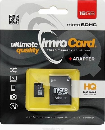 Изображение Karta Imro MicroSDHC 16 GB Class 10 UHS-I/U1  (KOM000822)