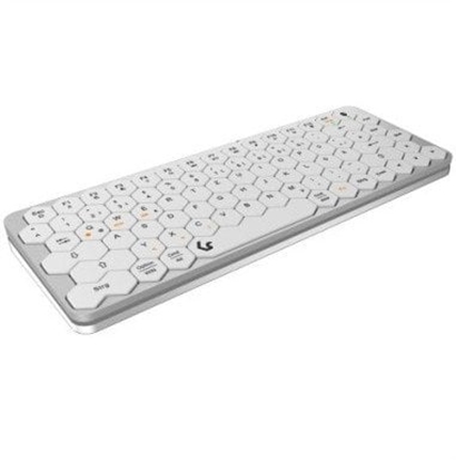 Picture of Keysonic KSK-5020BT-S tastatūra Birojs Bluetooth sistēma QWERTZ Vācu Alumīnijs, Balts