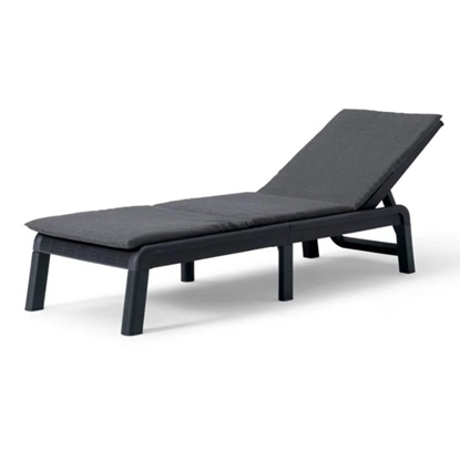 Attēls no Keter Mallorca Gray Sun Lounger with Cushion