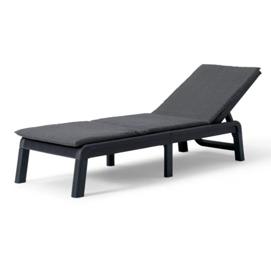 Изображение Keter Mallorca Gray Sun Lounger with Cushion