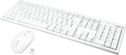 Изображение Klawiatura + mysz LogiLink Zestaw Bezprzewodowy 2,4GHz Biay ID0104W