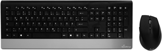 Picture of Klawiatura + mysz MediaRange Zestaw klawiatury bezprzewodowej i myszy QWERTY GR