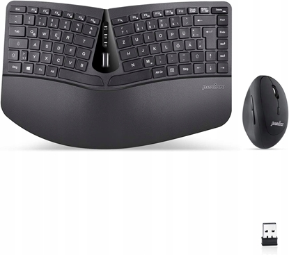 Picture of Klawiatura + mysz Perixx PERIDUO-606B DE keyboard and mouse value kit 2.4 GHz wireless black