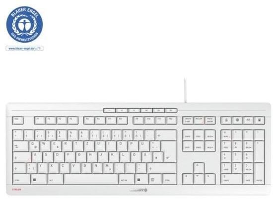 Picture of Klawiatura Cherry CHERRY JK-8500HU-0 klawiatura Dom/Biuro USB QWERTZ wgierski Jasny Szary