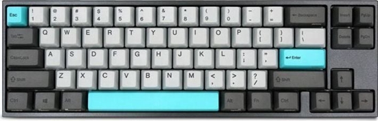 Picture of Klawiatura Ducky MIYA Pro Moonlight TKL Cherry MX Blue (MY69CC2W/LLPn2B1)