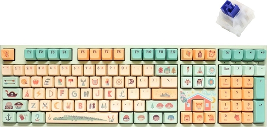 Picture of Klawiatura Ducky x Dimanche One 2 Pro Gaming klawiatura, Peter Pan - Varmilo V2 Iris (US)