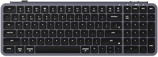 Изображение Klawiatura Keychron B2 Pro Wireless (B2P-K1) - ukad US - Ultra Low Profile Scissor - Kosmiczna szara (Pilka) Membranin Belaid Klawiatur