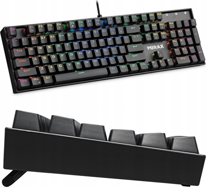 Attēls no Klawiatura Defender Klawiatura przewodowa Defender MIRAX GK-352 MECHANICZNA podwietlana gaming RGB outemu blue