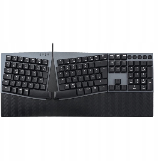 Picture of Klawiatura Perixx PERIBOARD-535 DE RD, ergonomiczna mechaniczna klawiatura USB (czerwone przyciski)