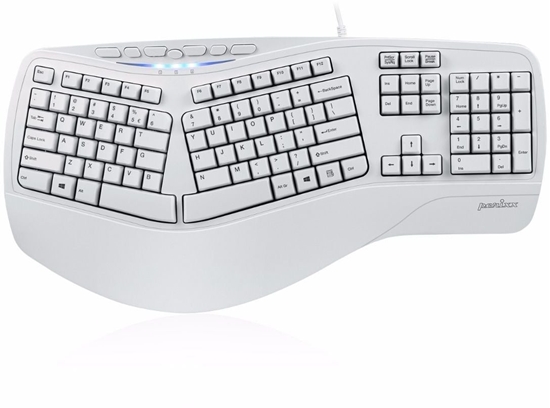 Picture of Klawiatura Perixx Perixx PERIBOARD-512 DE, Ergonomic USB Keyboard, white