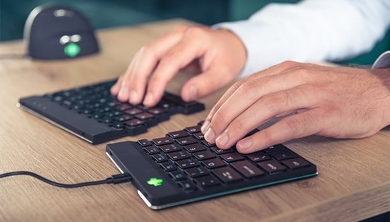 Picture of Klawiatura R-GO Tools Ergonomiczna R-Go Split Break klawiatura, z oprogramowaniem do przerw, QWERTZ (DE), Bluetooth, czarna