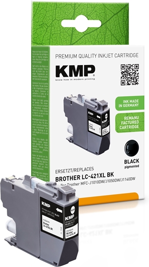 Picture of KMP Patrone Brother MFC-J1010DW LC421XLBK black 500S. 14ml remanufactured