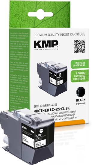 Picture of KMP Patrone Brother MFC-J5340DW LC422XLBK black 3000S. 66ml remanufactured