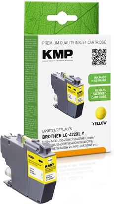 Изображение KMP Patrone Brother MFC-J5340DW LC422XLY yellow 1500S. 20ml remanufactured