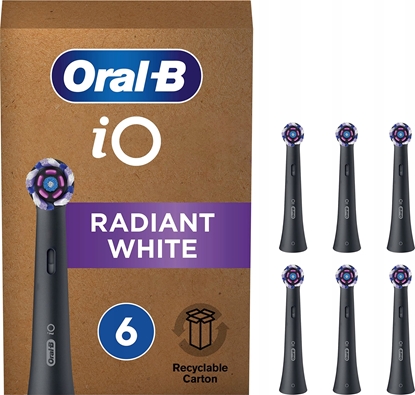 Picture of Kocówka Braun Oral-B iO Radiant White BLACK 6 sztuk FFU kocówki
