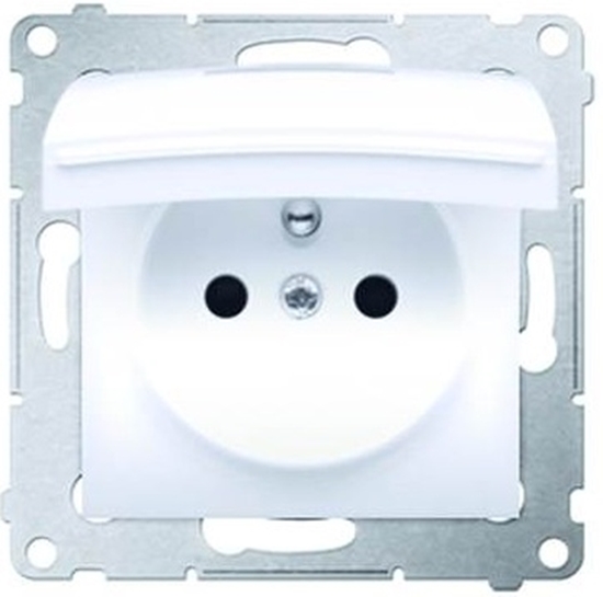 Picture of Kontakt-Simon Gniazdo hermetyczne pojedyncze SIMON54 z/u 16A IP44 z przeson torów biae - DGZ1BUZ.01/11