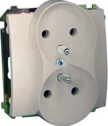 Attēls no Kontakt-Simon Gniazdo podwójne Basic Modu z/u 16A IP20 beowe - BMGZ2M.01/12