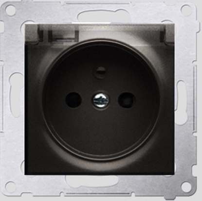 Picture of Kontakt-Simon Gniazdo SIMON54 hermetyczne 1-krotne z/u 16A IP44 antracyt - DGZ1BZ.01/48A