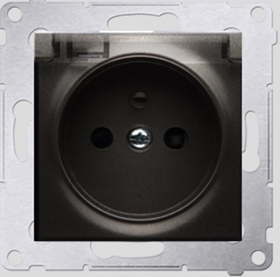 Picture of Kontakt-Simon Gniazdo SIMON54 hermetyczne 1-krotne z/u 16A IP44 antracyt - DGZ1BZ.01/48A