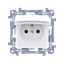 Picture of Kontakt-Simon Gniazdo wtyczkowe pojedyncze do wersji IP44 klapka biay 16A (CGZ1BU.01/11)