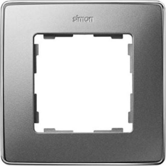 Изображение Kontakt-Simon Simon Detail 82 Ramka pojedyncza Detail SELECT-metal ALUMINIUM / podstawa Chrom 8201610-093
