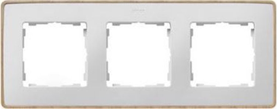 Изображение Kontakt-Simon Simon Detail 82 Ramka potrójna Detail SELECT-drewno BIAA / podstawa Drewno 8201630-270