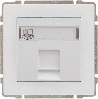 Изображение KOS Gniazdo pojedyncze KOS66 komputerowe RJ45 nieekranowane etykieta biay (660465)