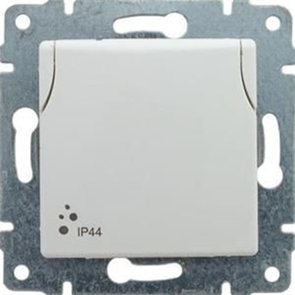 Изображение KOS Gniazdo pojedyncze Vena hermetyczne uziemienie 16A 250V IP44 klapka biay (510439)