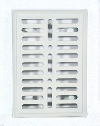 Picture of Kratka metalowa malowana biaa 140x210mm