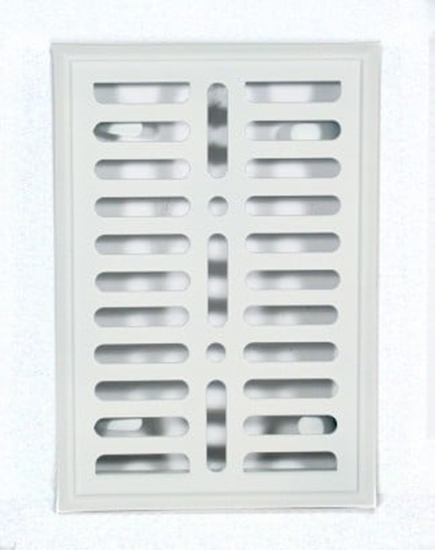 Picture of Kratka metalowa malowana biaa 140x210mm