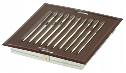 Picture of KRATKA METALOWA SKOÅNA W RAMCE Z SIATKÄ 14*14CM BRÄZ