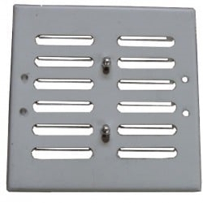 Picture of Kratka metalowa z szyldem nierdzewnym i aluzj 140x140mm