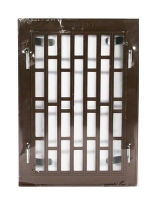 Picture of Kratka plastikowa z ramka metalow 14x21cm brzowa