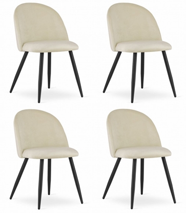 Attēls no Krzeso BELLO - aksamit be / nogi czarne x 4