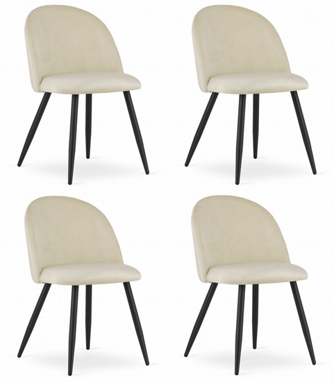 Picture of Krzeso BELLO - aksamit be / nogi czarne x 4