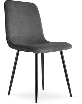 Attēls no Krzeso sztruksowe tapicerowane RIFT szare do jadalni kuchni salonu