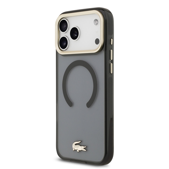 Picture of Lacoste PC/TPU Frosted Finish Gold Logo MagSafe Case for Apple iPhone 17 Pro Max