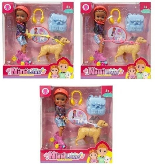 Picture of Lalka z rolkami i akcesoriami MIX