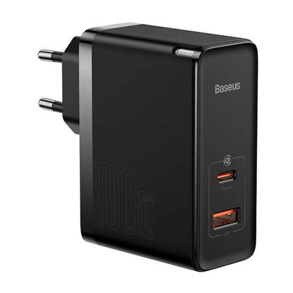 Picture of Lādētājs Baseus GaN5 Pro 1x USB-A 1x USB-C Black