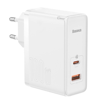 Attēls no Lādētājs Baseus GaN5 Pro 1x USB-A 1x USB-C White