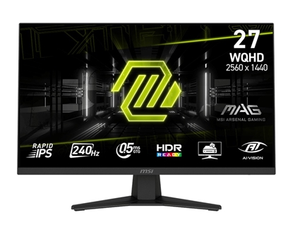 Picture of LCD Monitor|MSI|MAG 274QF X24|27"|Gaming|Matte|Panel IPS|2560x1440|16:9|240Hz|0.5 ms|Colour Black|MAG274QFX24
