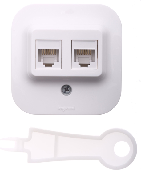 Picture of Legrand FORIX Gniazdo komputerowe podwójne RJ45 kat.5e UTP biae (782428)