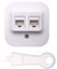 Attēls no Legrand FORIX Gniazdo komputerowe podwójne RJ45 kat.5e UTP biae (782428)