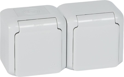 Изображение Legrand Gniazdo podwójne Forix hermetyczne IP44 16A szary (782397)