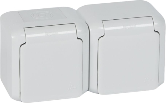 Изображение Legrand Gniazdo podwójne Forix hermetyczne IP44 16A szary (782397)
