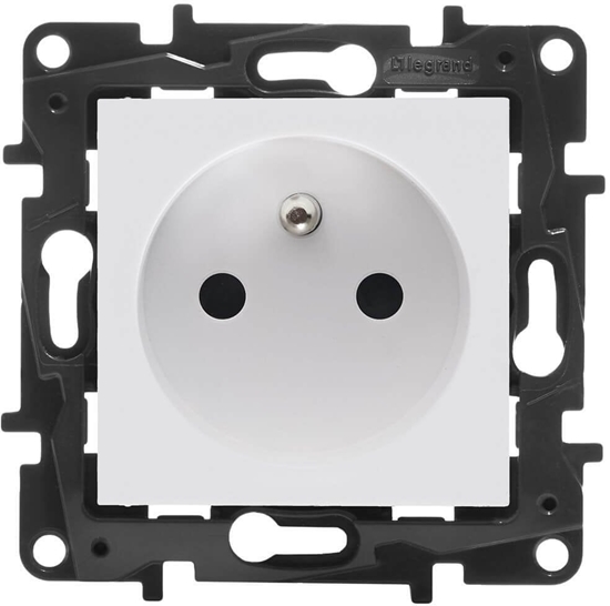 Изображение Legrand Niloe Step Gniazdo 2p+z, automatyczne zaciski, bez osony - kolor biay 863131B