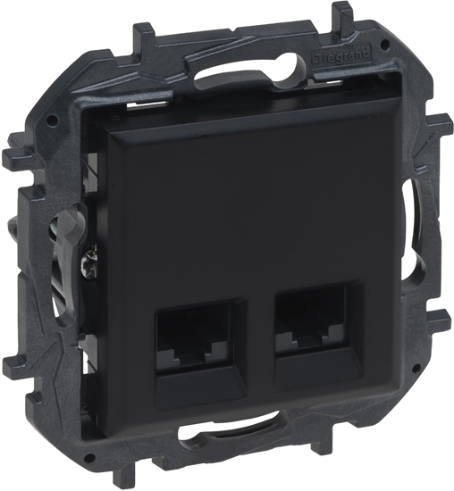 Изображение Legrand Niloe Step Gniazdo podwójne 2xRJ45 kat. 5e utp czarny 863560B
