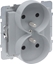 Picture of Legrand SUNO Gniazdo podwójne 2x2P+Z biae 16A 250V zaciski automatyczne z przeson 721390