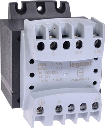 Attēls no Legrand Transformator bezpieczestwa 160VA 230 - 400 / 24V (042858)